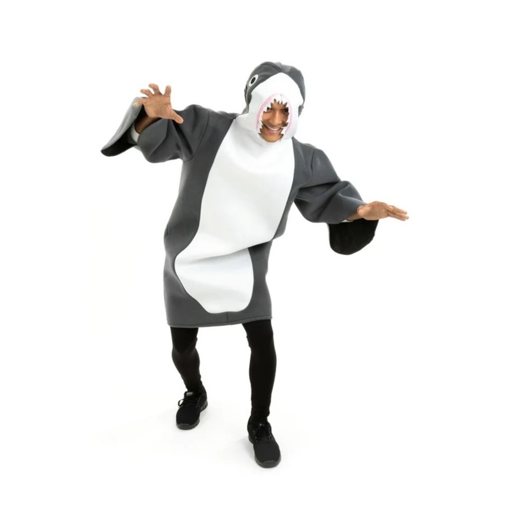 Hauntlook Adult One Size Big Blue Shark Costume Bodysuit Halloween Cosplay‎